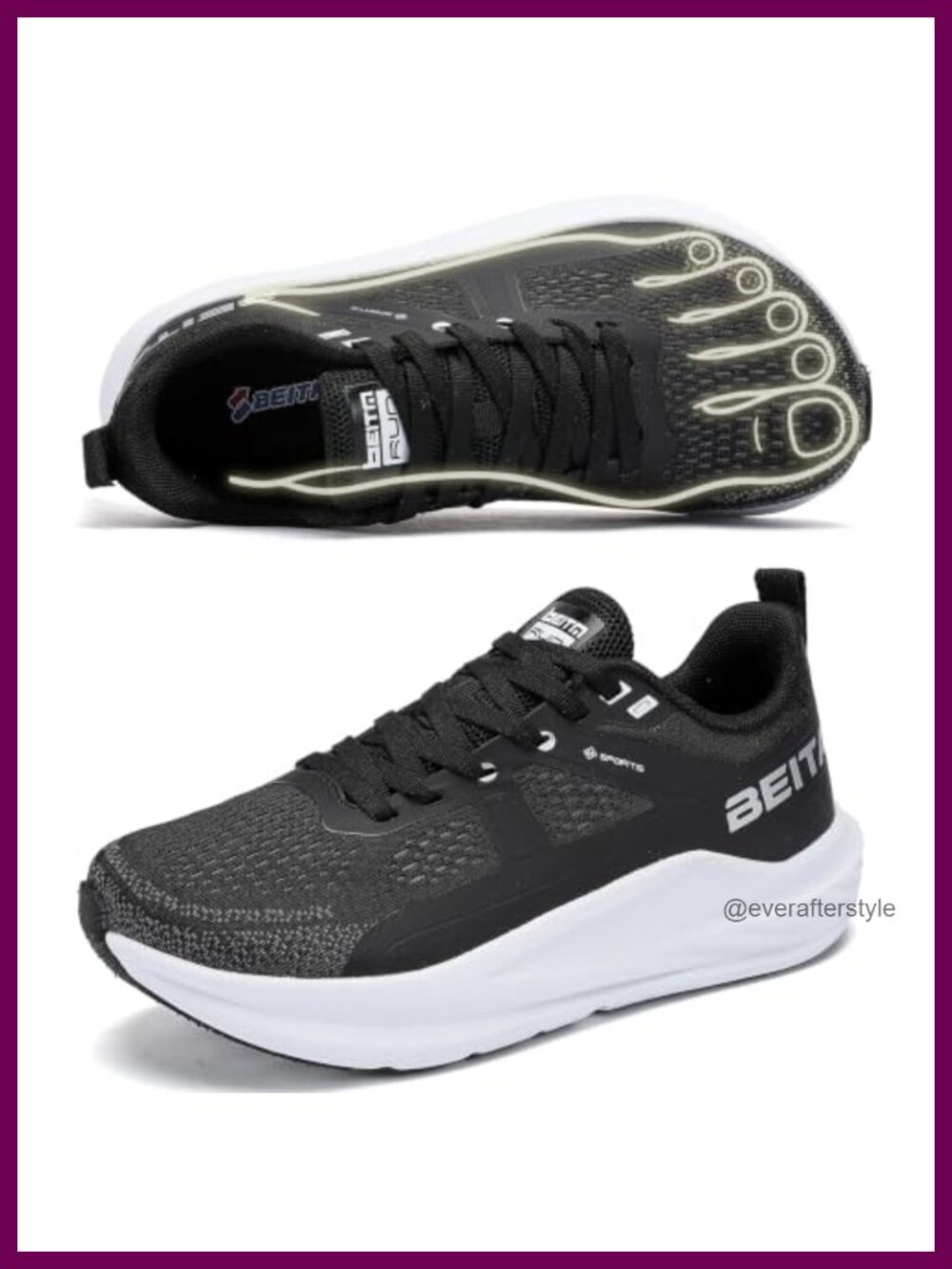 Wide Toe Box Walking Shoes Athletic Sneakers Non-Slip Cushioned